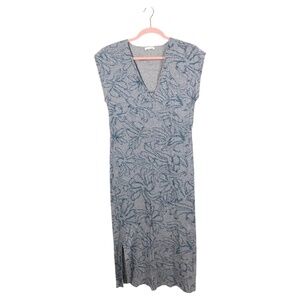 Skin Lounge Dress Blue Floral Pattern Size 2 Made in Peru